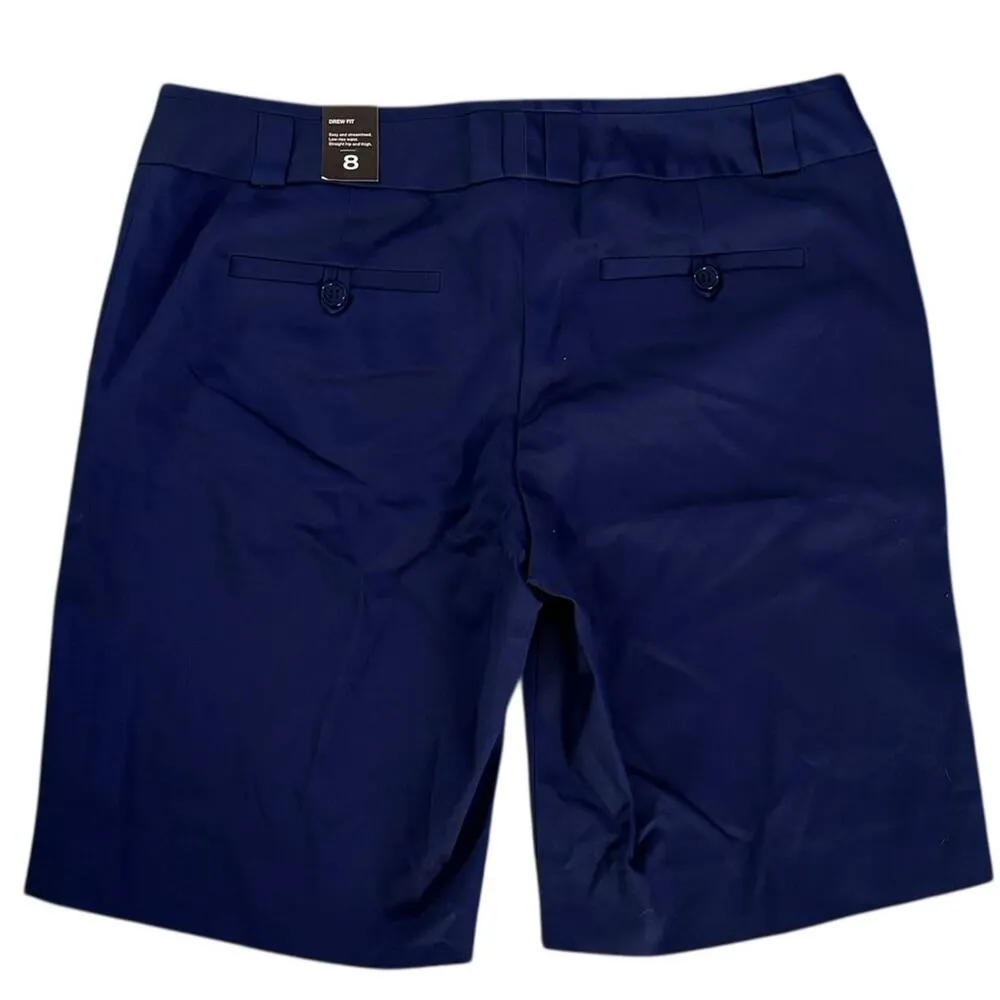 NEW The Limited Size 8 Drew Fit Bermuda Shorts Blue 10” Inseam Modest Mid Rise - Image 2