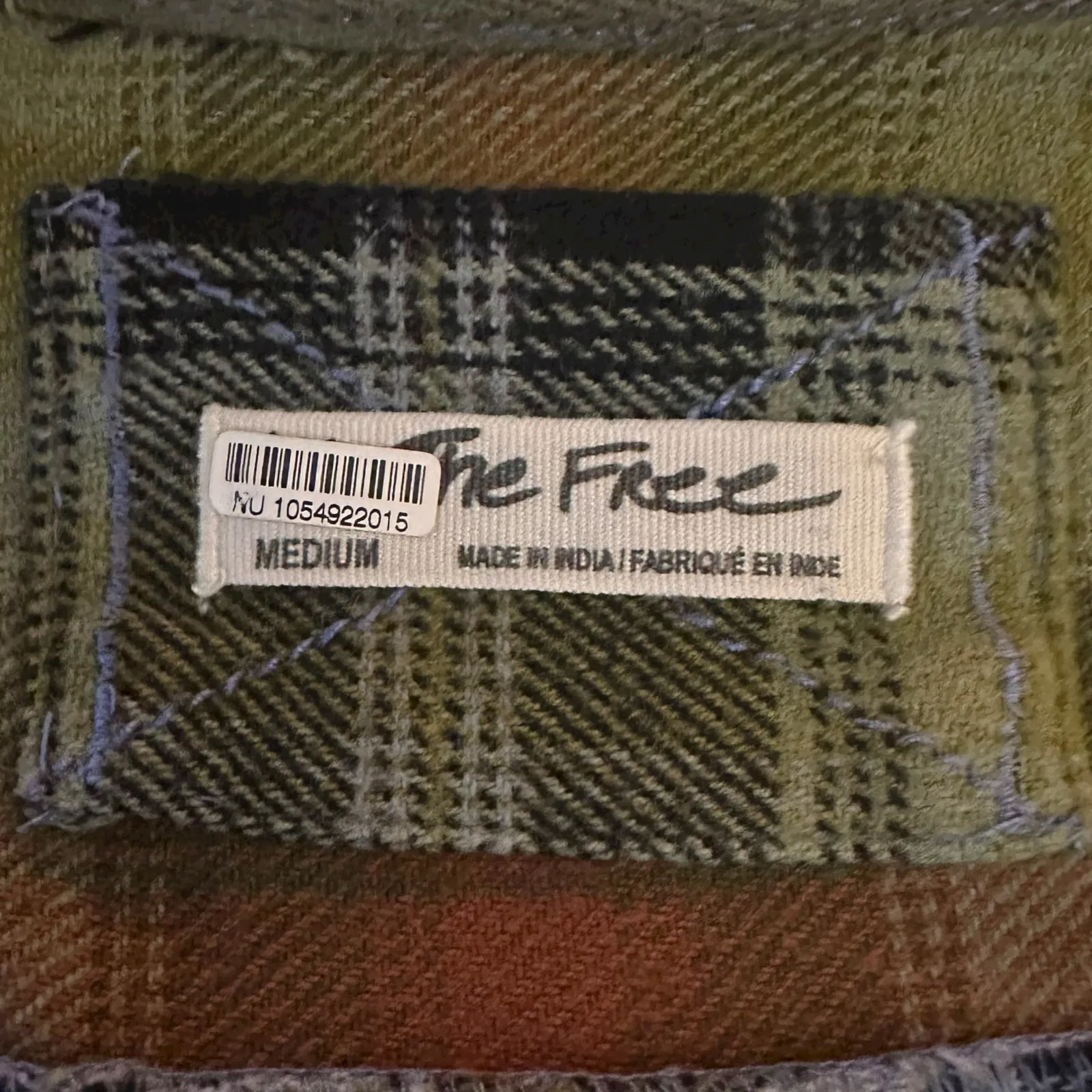 Free People Grunge 90s Flannel Plaid Izzie Cargo Shirt Jacket Shacket Medium - Image 14