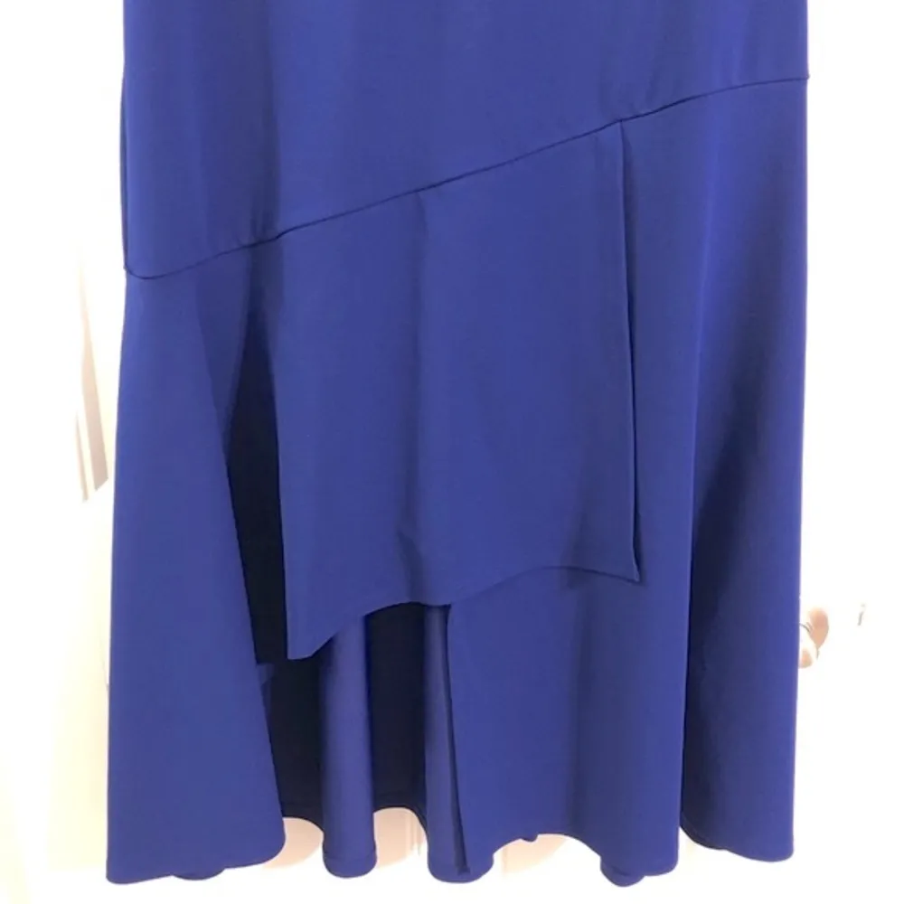 Vince Camuto Royal Blue Dress Asymmetric Hem Midi Cocktail Plus Size 18 NWT $158 - Image 6