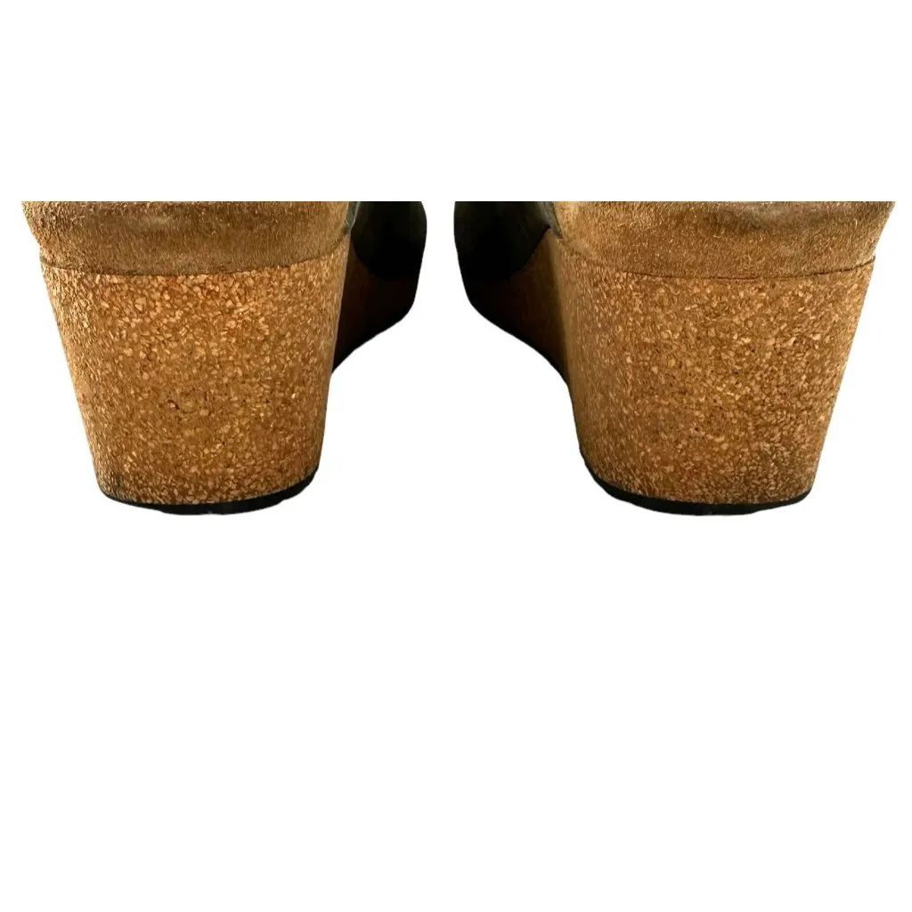 Papillo Namica Wedge Heel Slide in Gold Leather Size 42 - Image 4