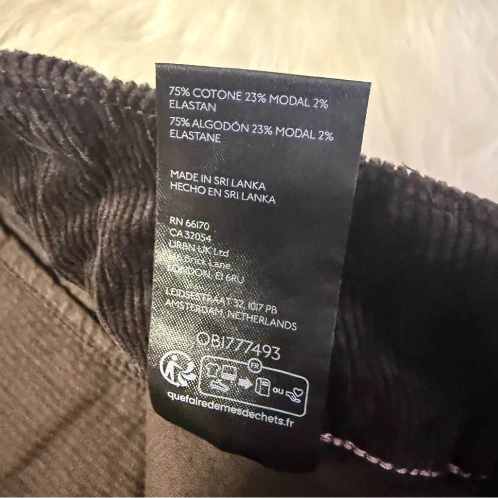 Maeve The Colette Brown Corduroy Pants Size 28 High Rise Wide Leg - Image 6