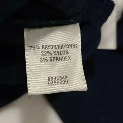 Van Heusen Womens 8 Navy Diamond Textured Cropped Dress Slacks Pants - Image 9