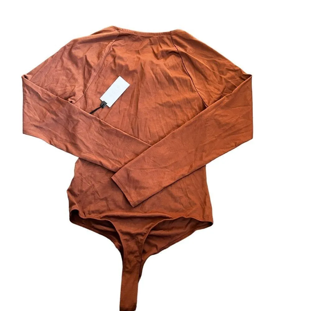 ASTR Brown Cut Out Long Sleeve Bodysuit NWT - Image 7