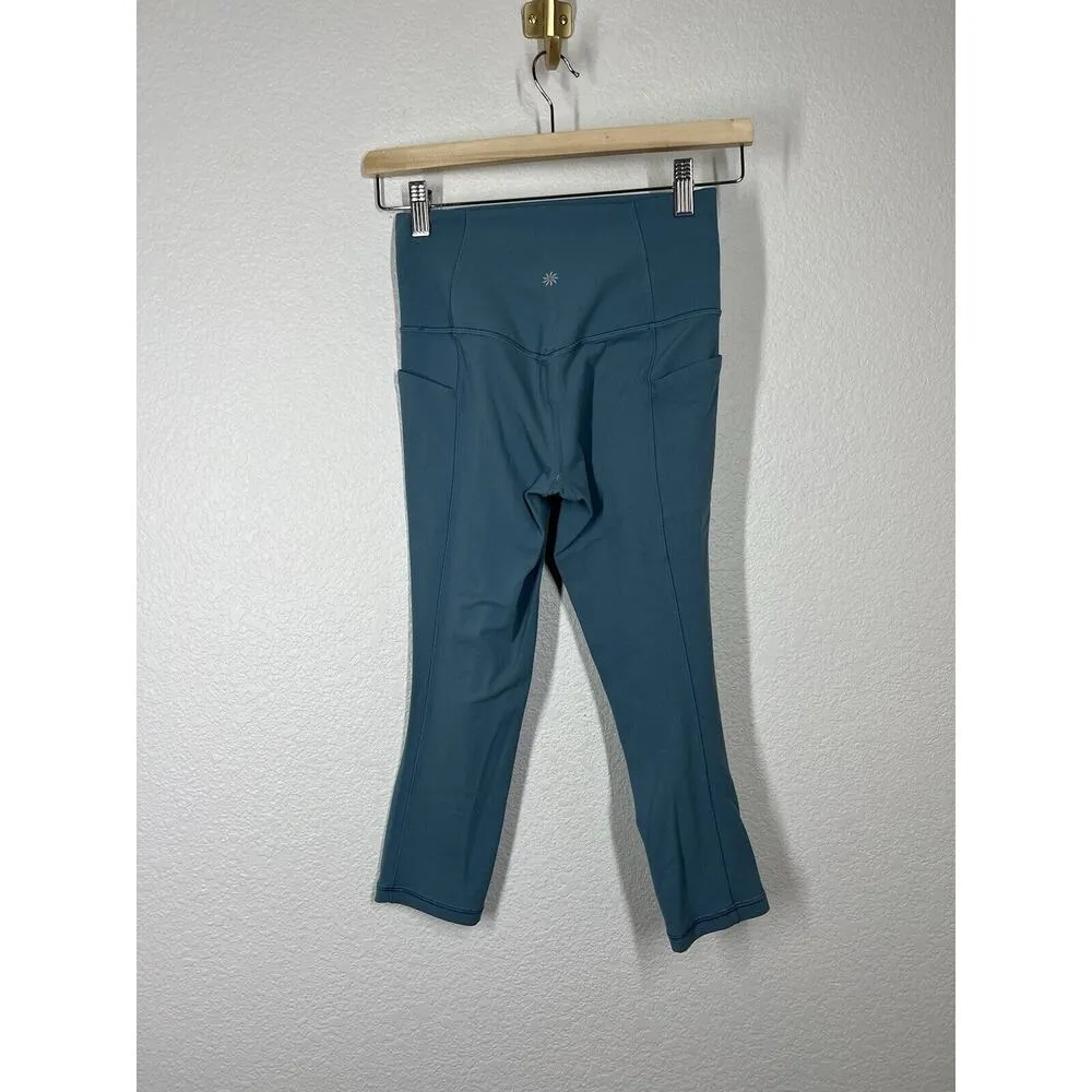 Athleta Salutation Stash Pocket II Capri Legging XS Rivera Blue - Image 2