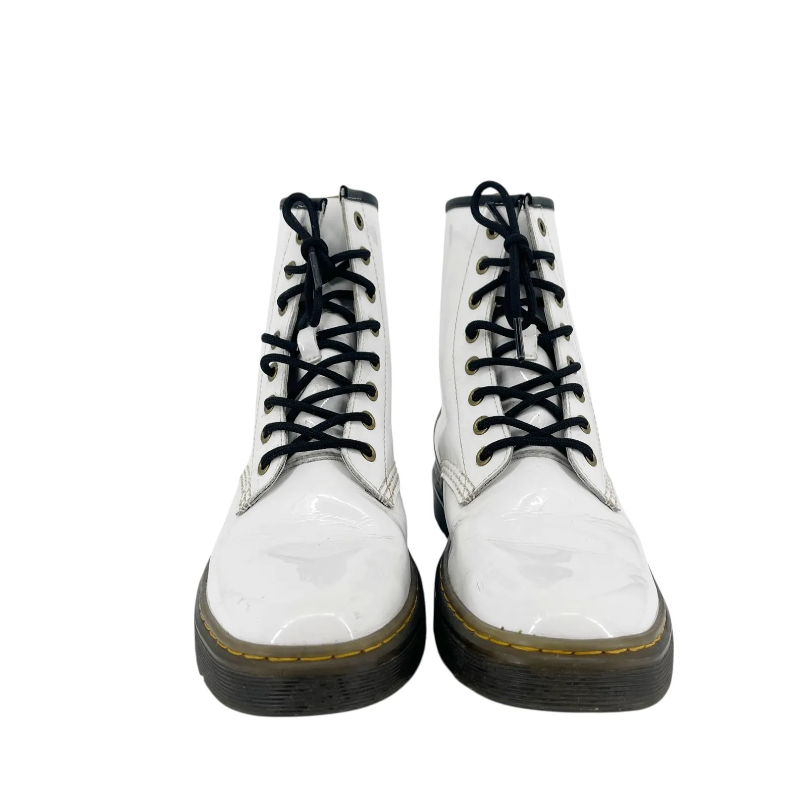 Dr. Martens Docs Zavala 8-Eyelet Combat Boot in White Size 9 Grunge 90s - Image 5