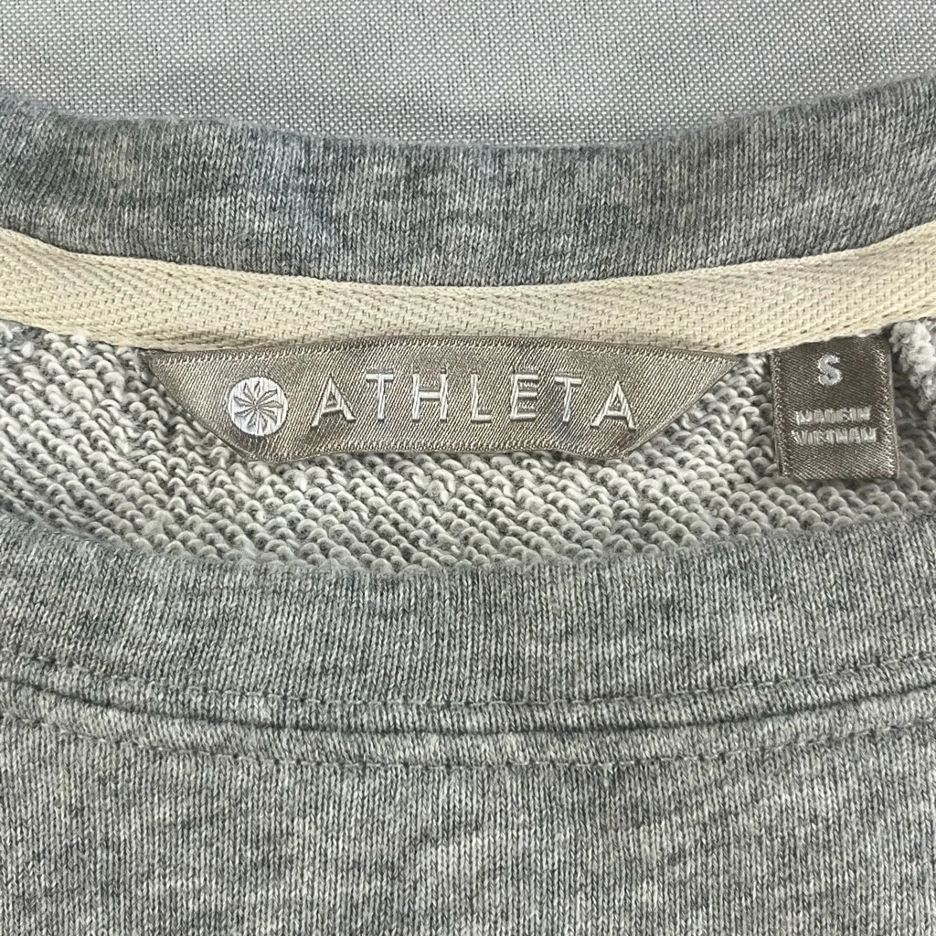 Athleta Raglan French Terry Cinch Studio Pullover Sweatshirt Sz Small Coquette - Image 6
