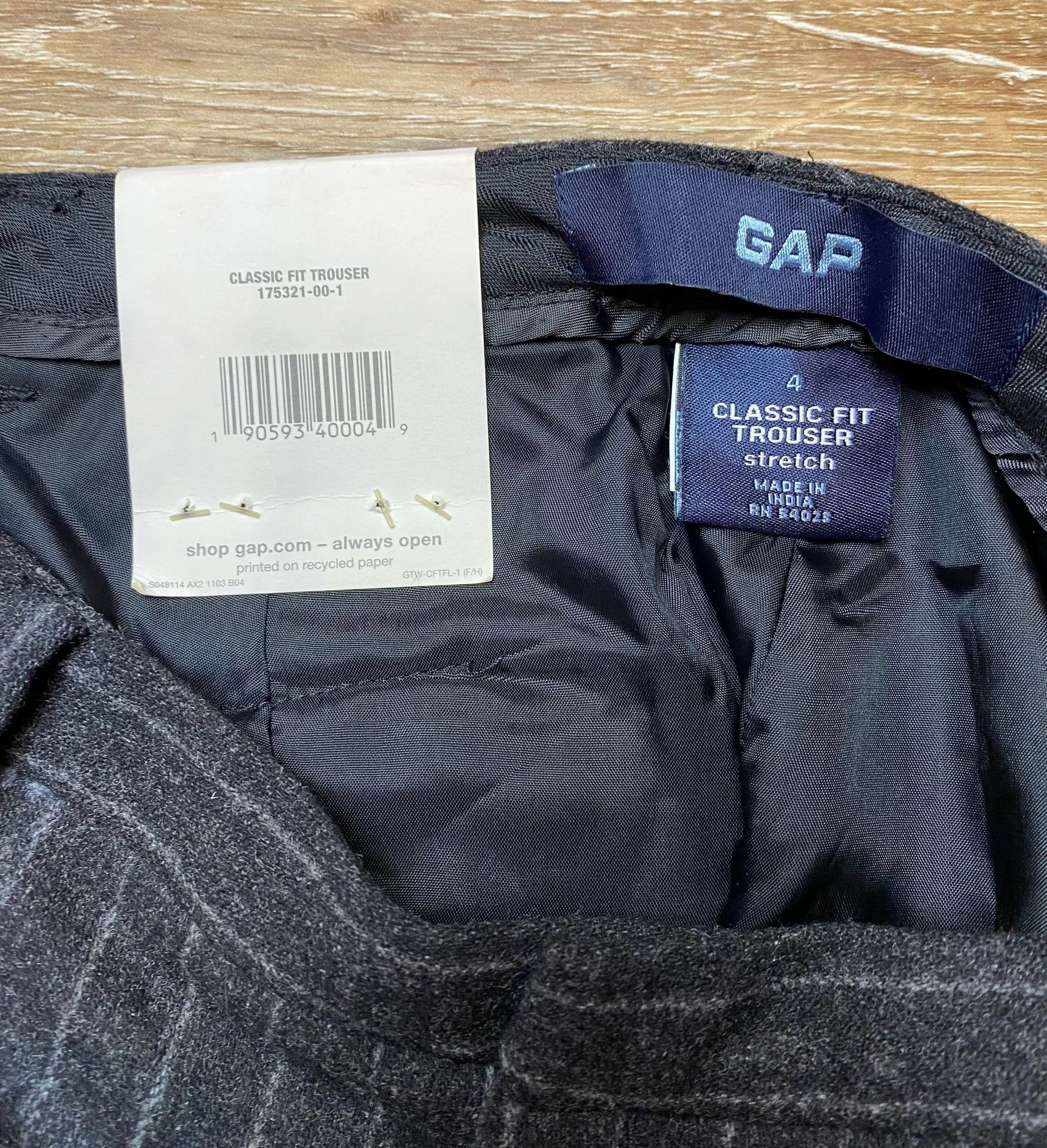 NWT deadstock Y2K  wool blend pin stripe trousers - Image 3