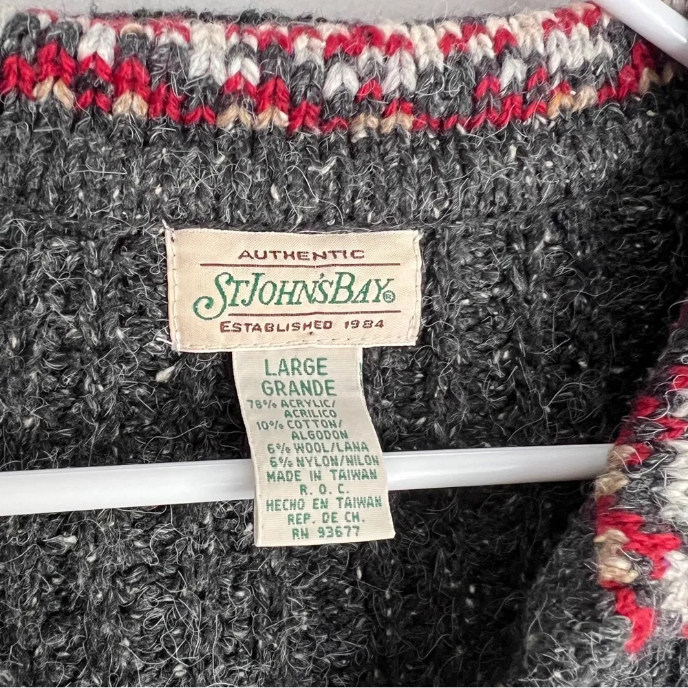 Vintage St. John's Bay Zip Up Sweater - Image 6