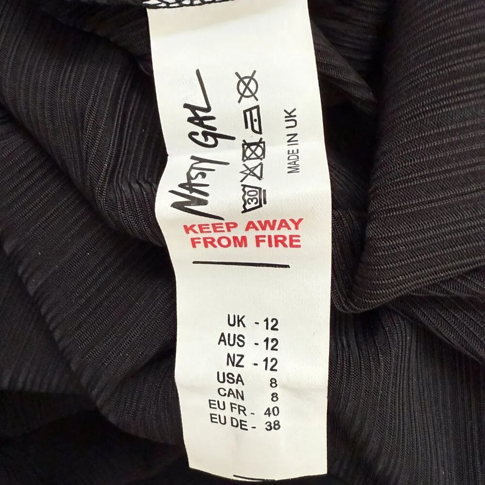 Nasty Gal Sheen There Done That Cowl Neck Midi Dress Women 8 Silver Metallic NWT - Image 15