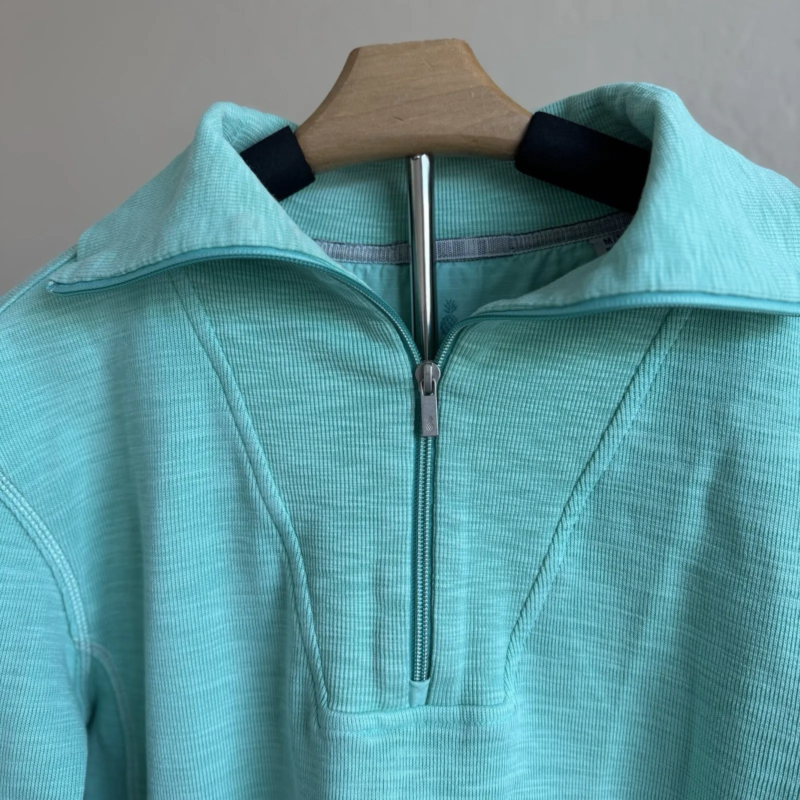 Tommy Bahama 1/4 Zip Pullover Women's M Pima Cotton Blend Mint Resort Golf - Image 3