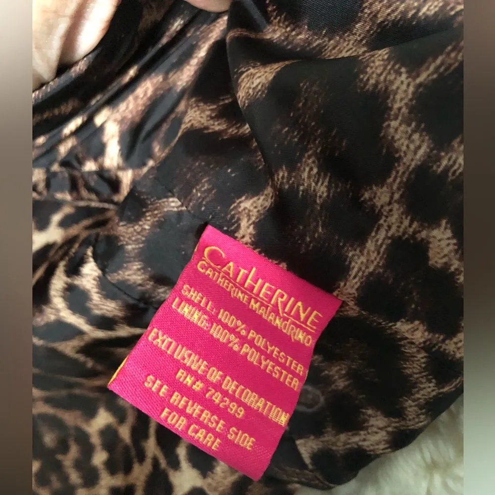 Catherine Malandrino Hooded Faux Fur Jacket coat Cream Color size 14/16 - Image 8