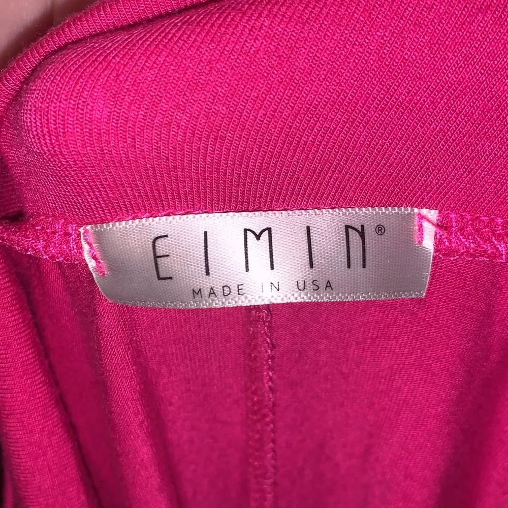 Eimin Women's Solid Flared Lightweight Elastic Waist Classic Midi Skirt Pink - Image 5