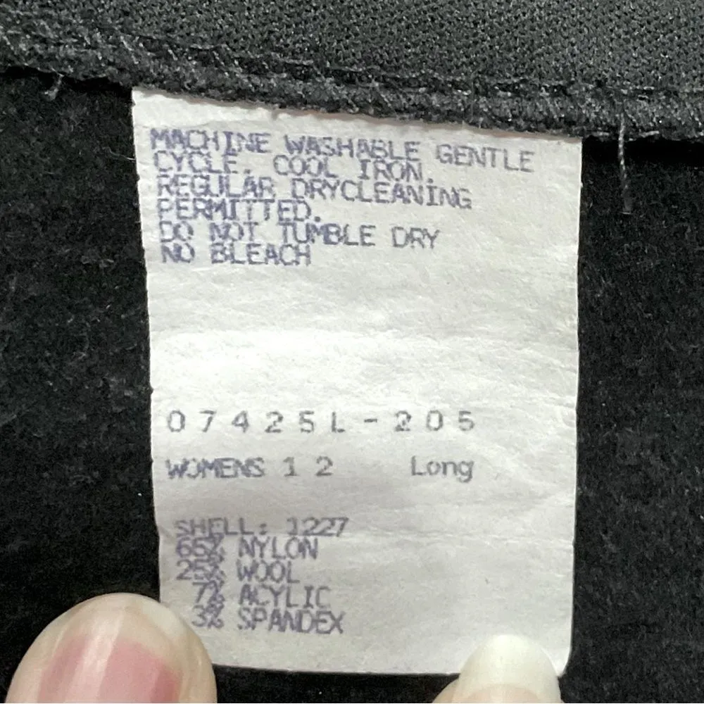 Vintage Stirrup Ski Pants Black Ladies Sz 12 Long Wool Blend Tall Outdoor - Image 4