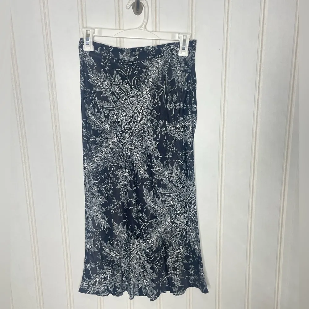 Anthropologie Bias Satin Midi Skirt Sz 0/XS 518 - Image 6