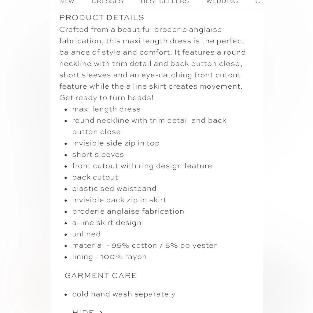 Petal & Pup $139 NWT MERLETTO CUT OUT MAXI DRESS - WHITE M - Image 14