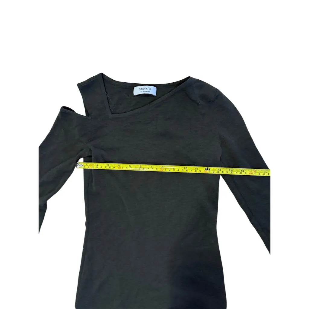 Bailey 44 Women's Olive Green Asymmetrical Off-Shoulder Long Sleeve Sweater S - Image 5