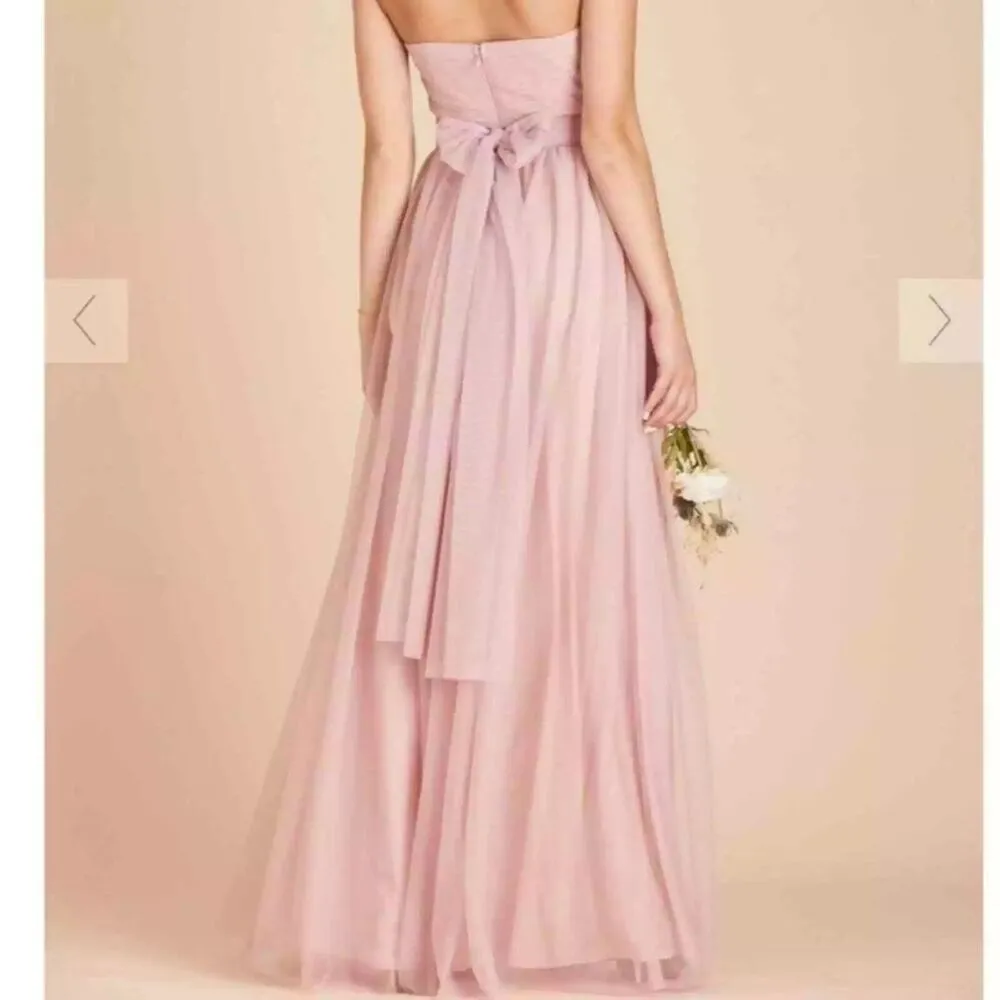 Birdy Grey Tulle Strapless Gown Rose Quartz Medium M - Image 2