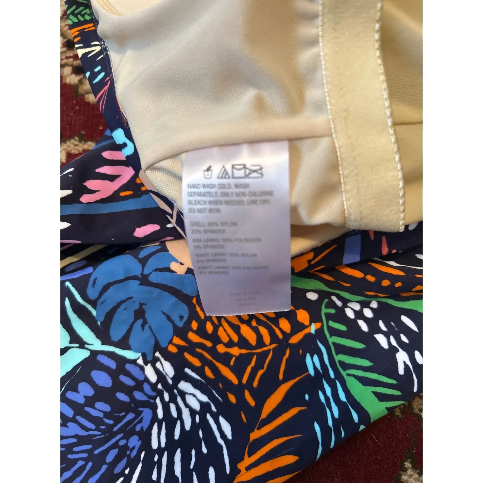 Susan Graver Women's Tropical Print Twist Front Swim Dress Size 20W‎ plus size - Image 5