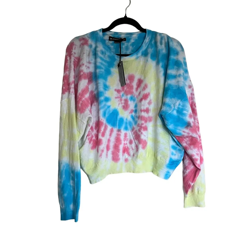 NWT Blank NYC rainbow tie dye cropped sweater - Image 10