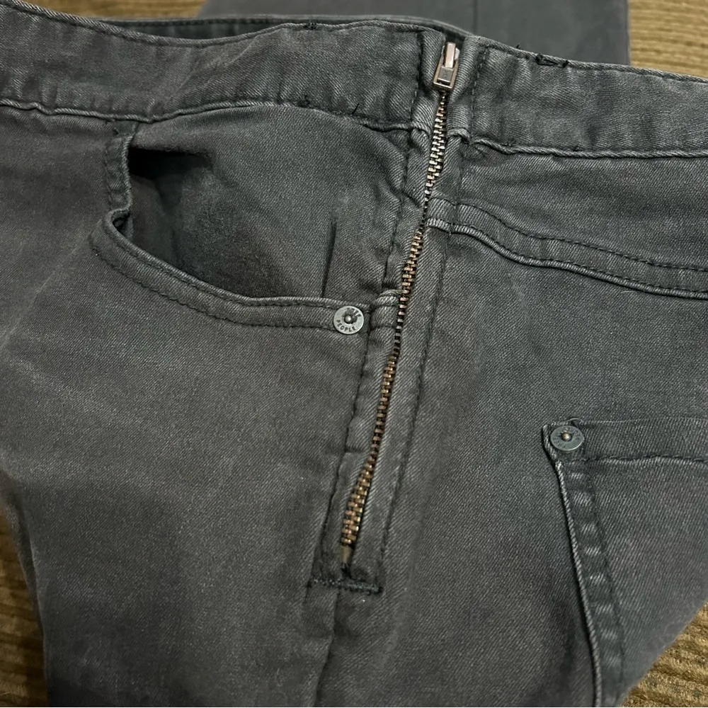 Free People Vintage Black Wash High Waisted Skinny Jeans - Image 3