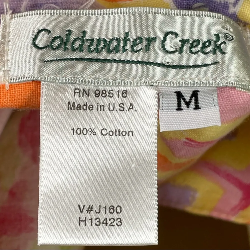 Coldwater Creek Button Down Shirt Pink Medium - Image 9