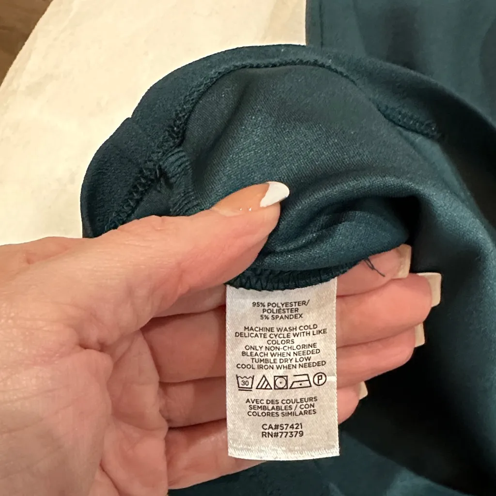 Ann Taylor Dark Teal Bow Blouse - Image 9