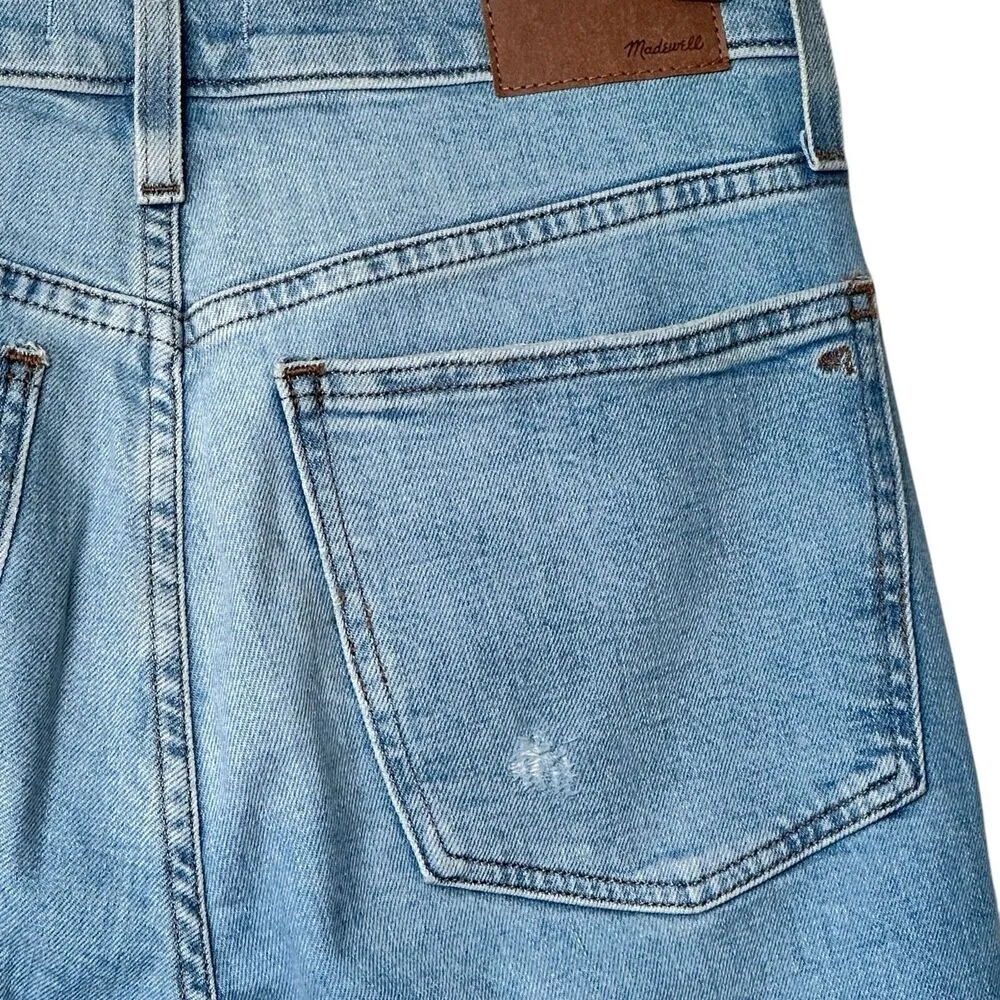 Madewell The Perfect Vintage Jean High Rise  Straight Distressed Size 28 - Image 8