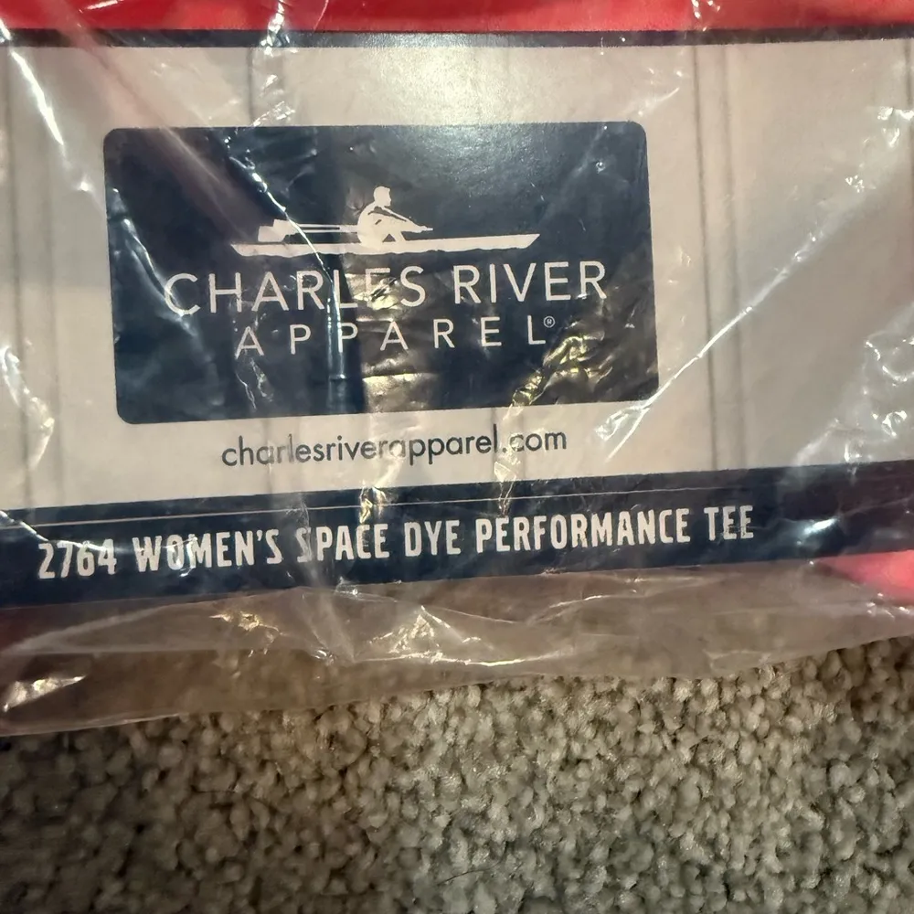 Charles River- 2764 WOMEN'S SPACE DYE PERFORMANCE TEE- NWT- Pink- Size Large - Image 5