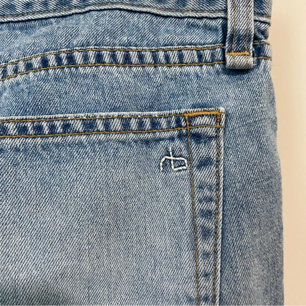 Rag and Bone Light Wash Distressed Denim Shorts size 26 - Image 7