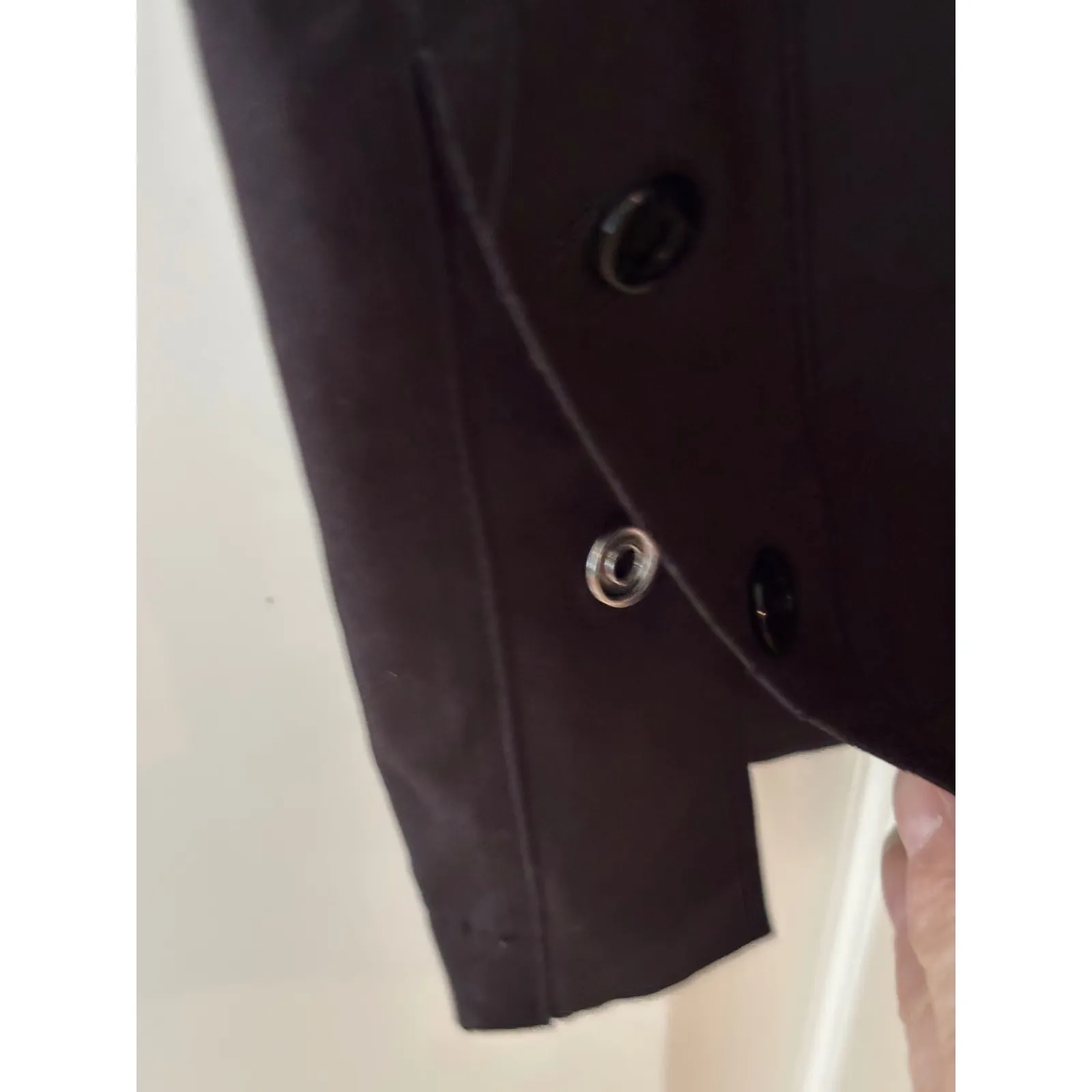 Banco Women Black Snap Ankle Scrub Pants Stretch Drawstring Waist Pockets size S - Image 4