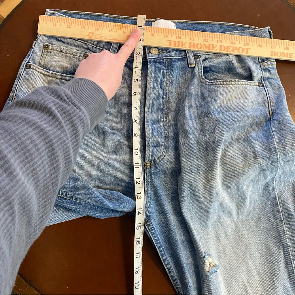 Boyish Jeans High Rise Button Fly‎ Billy Jeans Taxi Driver Wash straight leg 32 - Image 8