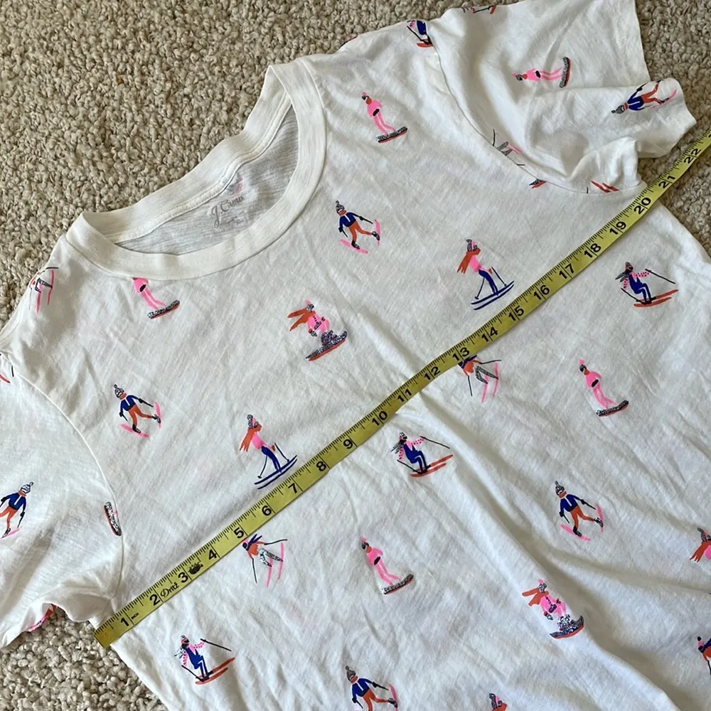 J.Crew tossed skiers sparkly white cotton tee - Image 7