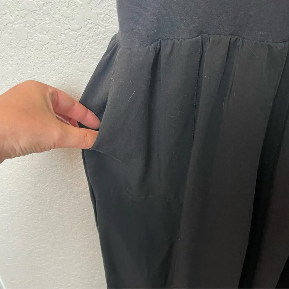 TEA N ROSE Black Full Length Jumpsuit with Beautiful Lace Detail Size L - Image 5