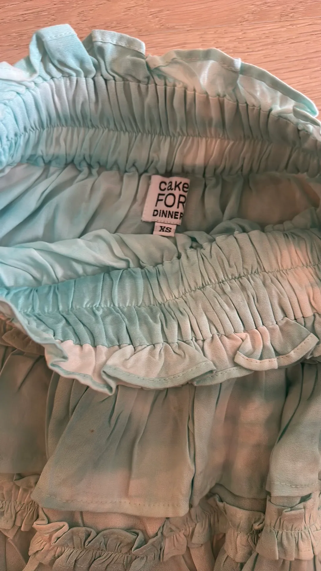 Cake for dinner tiered mini skirt Blue Size XS - Image 2