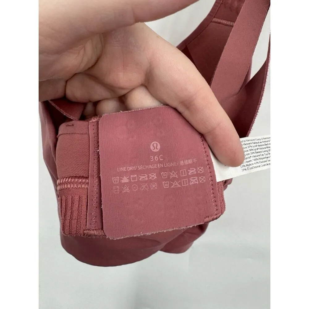 Lululemon‎ AirSupport Bra Women 36C Rose/Pink High Support Athletic Workout Pink Size undefined - Image 4