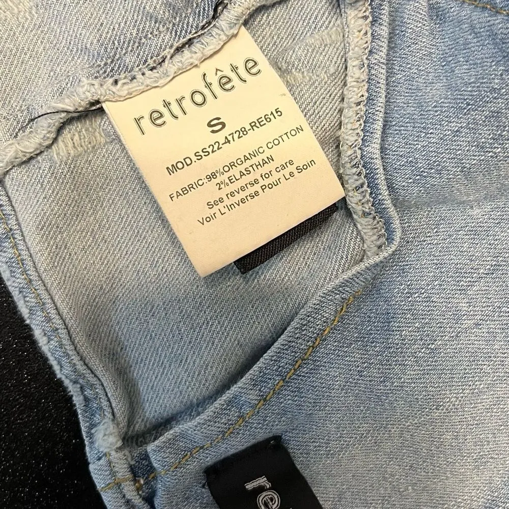 Retrofête Denim Willis Bra Top Blue - Image 8