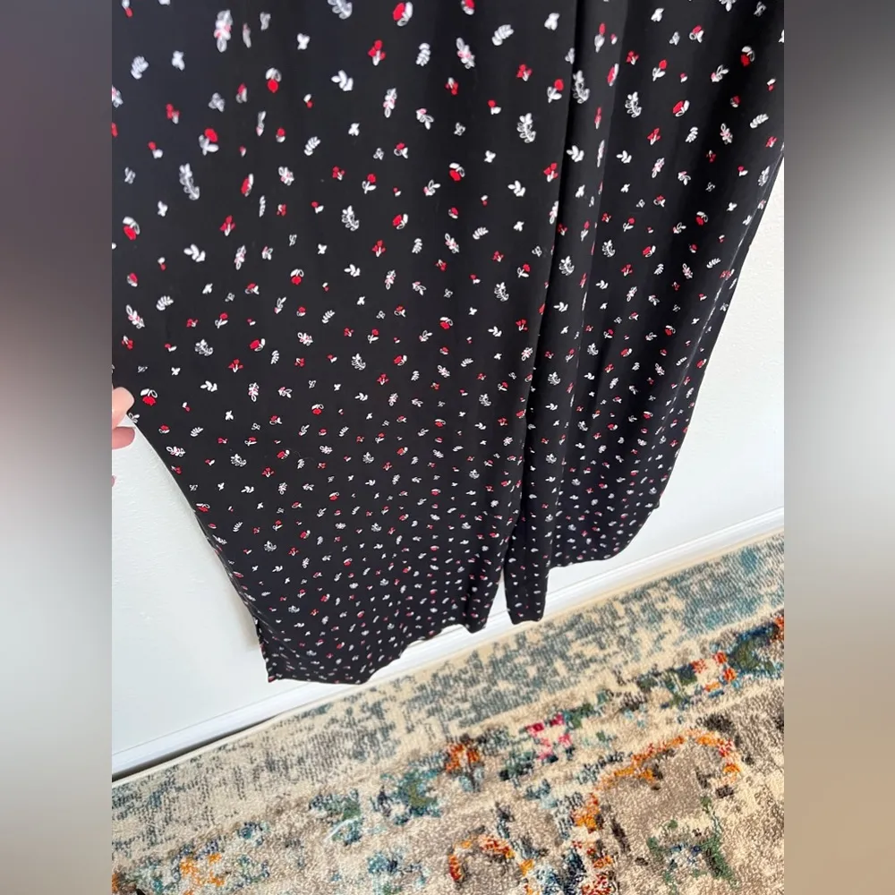 J. Jill Side Slit Waist Tie Ditsy Floral Jumpsuit Size S - Image 4