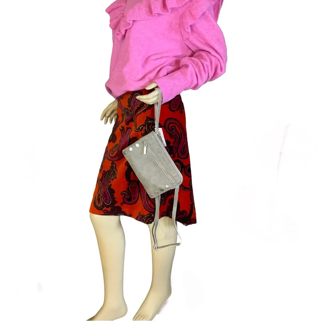 HAMMIT "NASH" DISTRESSED LEATHER PEWTER CROSSBODY/WRISTLET NWT - Image 7