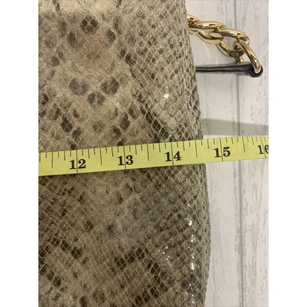 Womens Michael Kors Snake Print Crossbody Clutch Bag EUC - Image 6