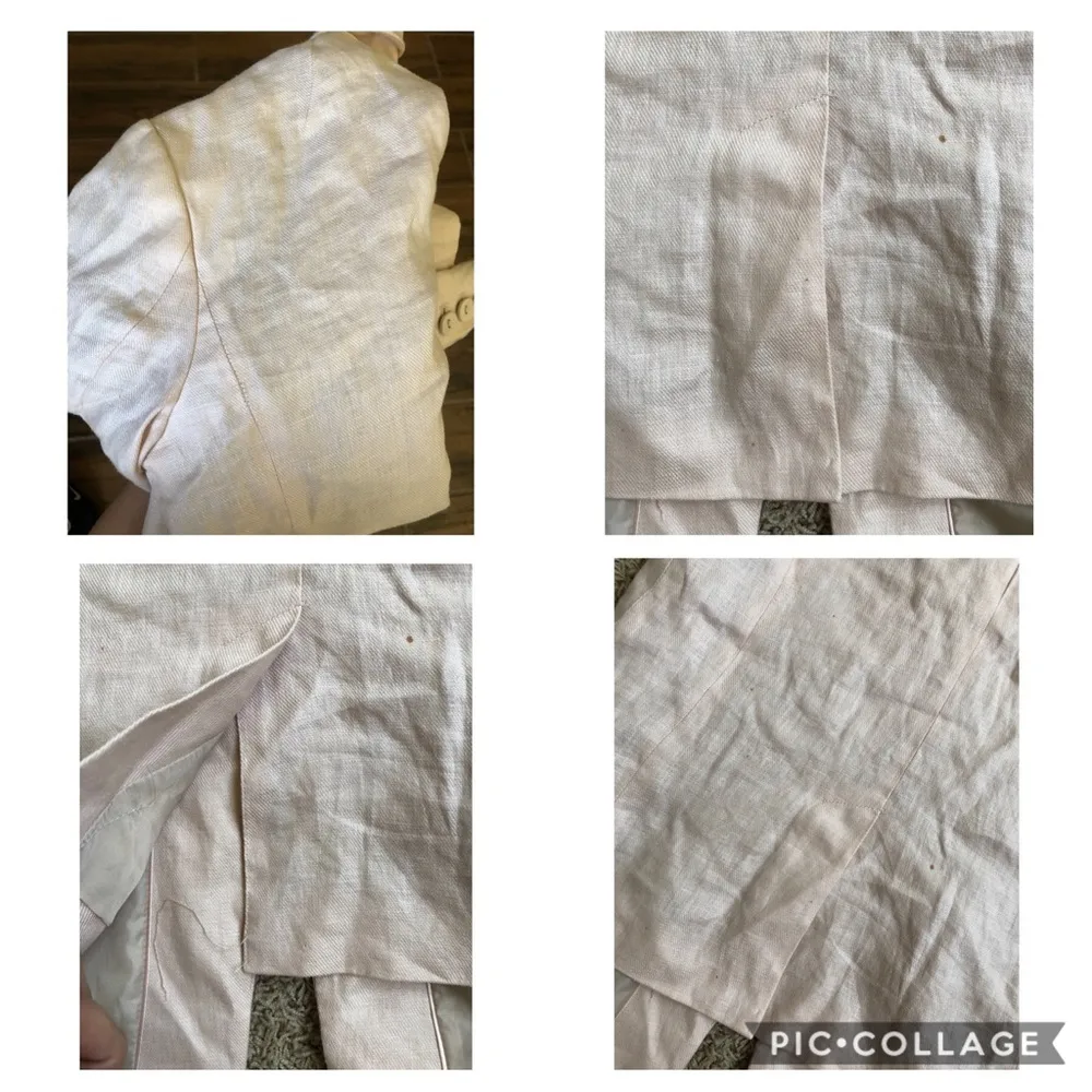 H&M Pale pink linen blazer Sz 6 - Image 9