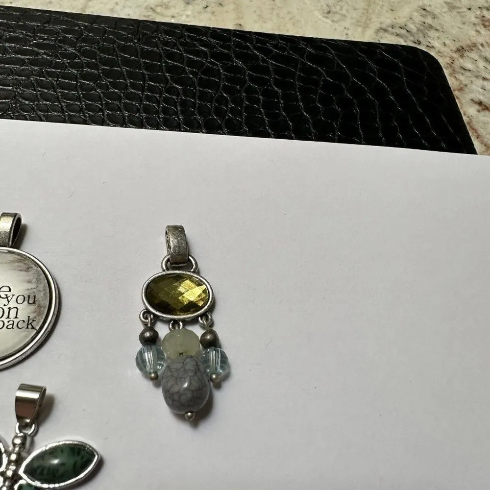 Lot Of 5 Silver Tone Jewelry Pendants / Charms - Image 3