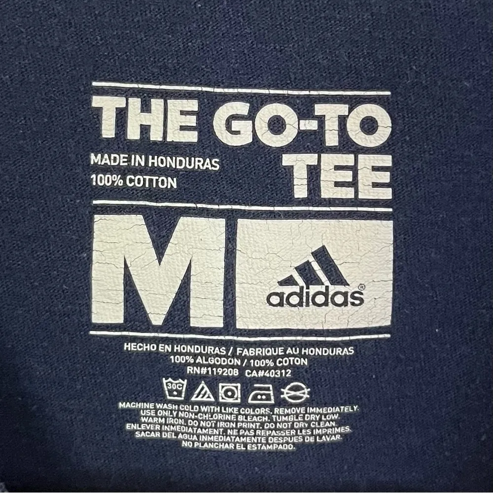 ADIDAS Women’s Navy Blue The Go-To Tee Short Sleeve Shirt Medium - Image 4