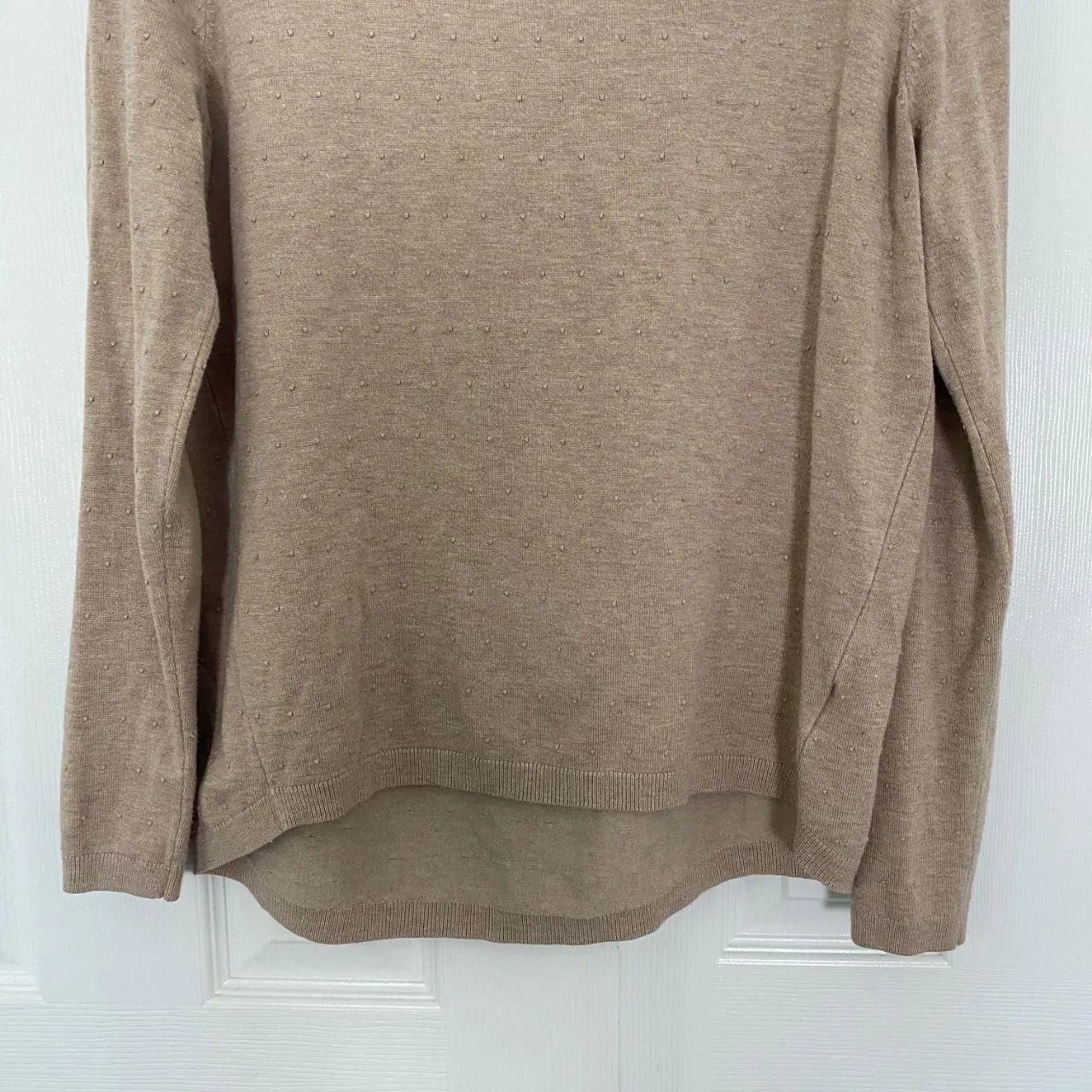 TeeBerry & Weave Soft Basic Tan Structured Long Sleeve Sweater M Brown Size M - Image 8