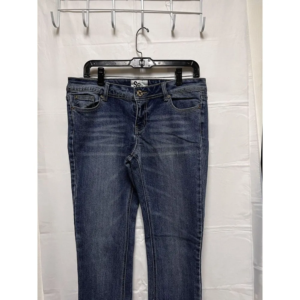 SO Jeans Women's Size 13 Mid Rise Slimming Straight‎ Light Wash 32x30  BQE-C - Image 3