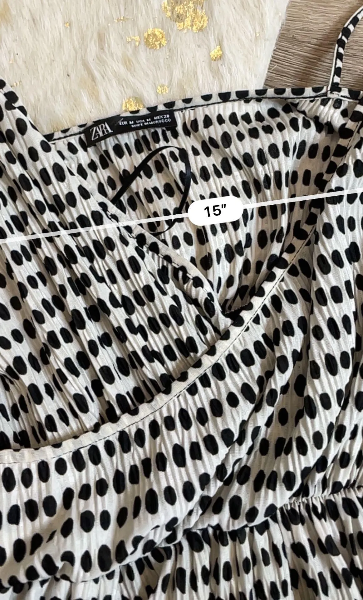 ZARA Polka Dot wrap Tank Top - Image 4