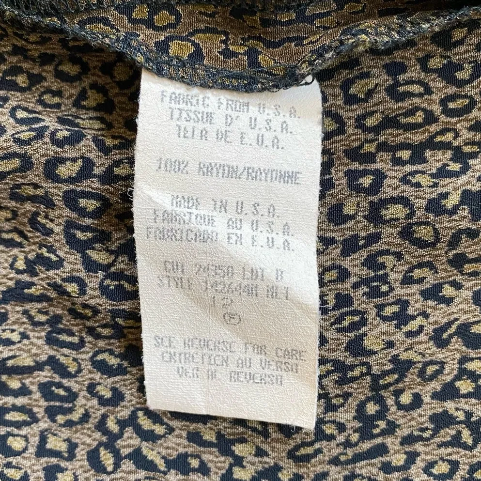 Carole Little Women's Brown & Black Animal Print Dressy Blouse 12‎ - Image 5