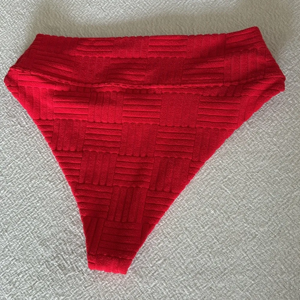 Beach Riot Highway High Waist French Terry Bikini Bottom, Red, Size X-Large, $88 - Image 10