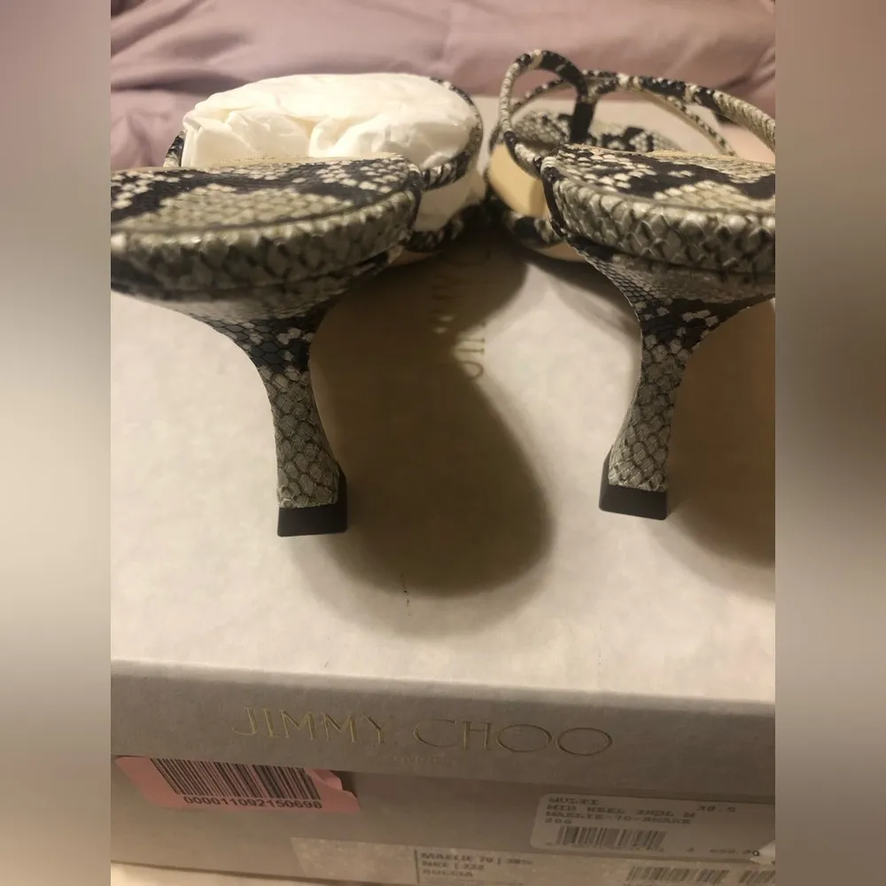 JIMMY CHOO Maelie 70 Leather Thong Sandals - Image 7