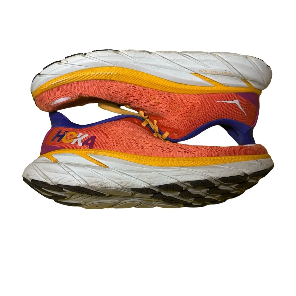 Hoka Clifton 8 Women Orange Running Shoes Sneakers Size 9.5  (9.5B) - Image 10