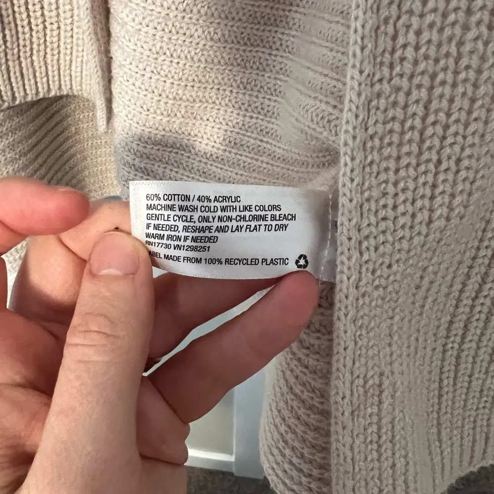 Merona Tan Cardigan with Asymmetrical Hemline - Image 3